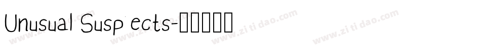 Unusual Suspects字体转换